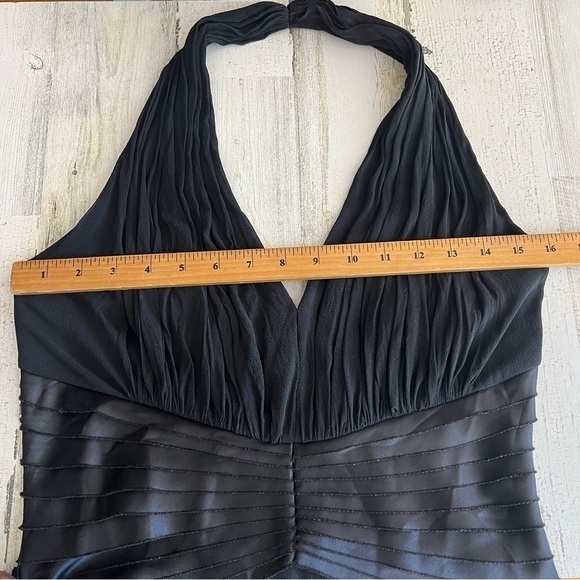 Vintage Y2K Halter Neck Dress by TADASHI Black Sz 6 Made In USA Party Cocktail - Picture 8 of 11